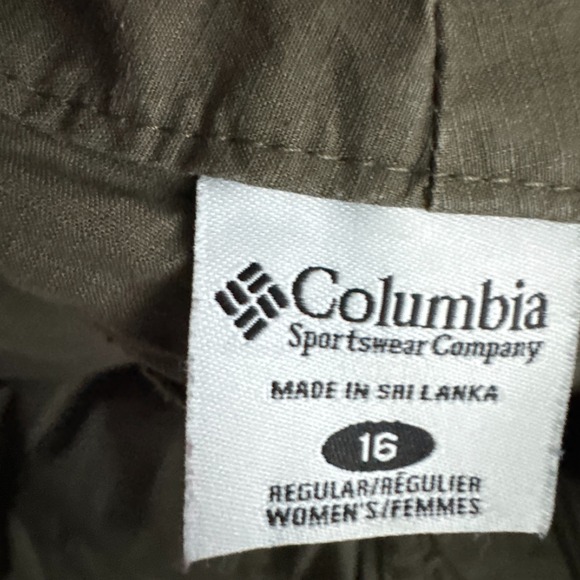 Columbia Pants Womens 16 Green Cargo Mini Ripstop Hiking Climbing Outdoor Trail - Picture 6 of 10